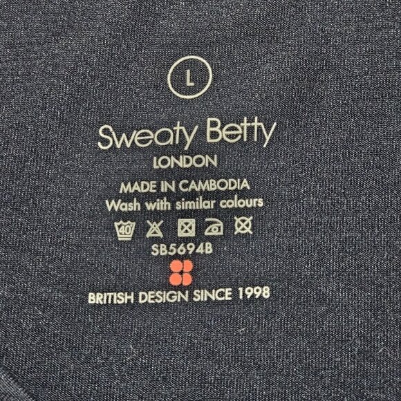 Sweaty Betty Navy Racerback Athletic Jumpsuit L Activewear Athleisure Minimalist - Picture 4 of 14